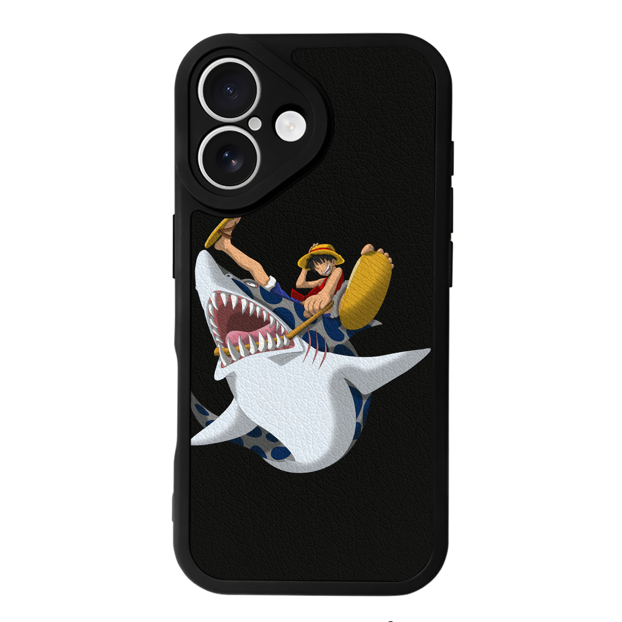 （画像用） ワンピース モンキー・D・ルフィ ONE PIECE Monkey D. Luffy 【iPhone 16シリーズ対応】シリコンスマホケース（レザー調） 材質：シリコン